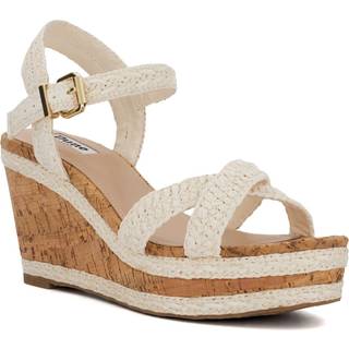 Dune London Dune London White Standard Fit Braided Upper High Wedge Heel Kelisa Sandals