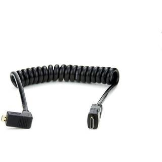 Atomos coiled right-angle micro HDMI to mini HDMI cable (30-45cm)