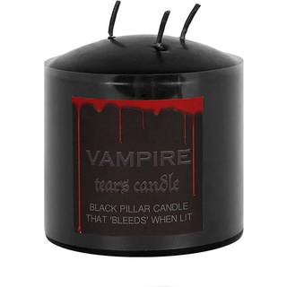 Blutende Schwarze Vampir Stumpenkerze 7,5cm