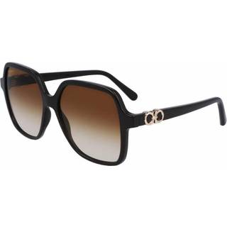 Ferragamo Kvinde SF1083S 208 Solbriller Injiceret Brun Brun Firkantet Normal Skygge