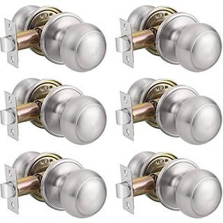 Probrico passage d?rknapper b?rstet nikkel interi?r n?glefri rund d?rknapper hall/skab h?ndtag 6 pakke