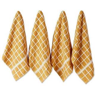 Dii Honey Gold Solid Windowspane Terry Vittowel 4 Piece