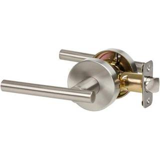 Designers Impression Kain Design Contemporary Satin Nickel Privacy Euro Door Lever Hardware (Bed and Bath)