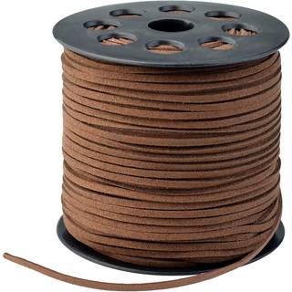 3 mm x100 yards kaffeskusknedsl?b ruskind blonder faux l?der ledning med rulle spole til armb?nd halsk?de perler DIY h?ndlavet h?ndv?rk