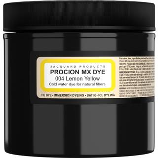 Jacquard Procion Tie Dye Powder Lemon Gul 8oz krukke - Pulverfarve til slipsfarve - Permanent & Washfast Powder Bind Dye - Brug som isbinding Far