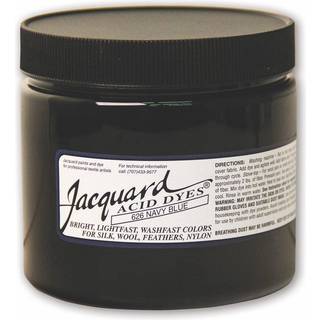 Jacquard Acid Dye - Navy Blue - 8 oz netto wt - syrefarvestof til uld - silke - fjer - og nyloner - str?lende farvefarv og meget koncentreret