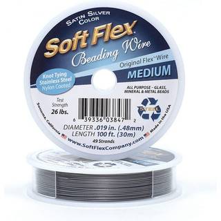 Soft Flex 49 Strand Beading Wire - Medium 0,19 Diameter - 100 fod Nylon Design Wire