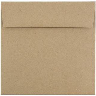 Jampapir 6 1/2 x 6 1/2 premium invitation Konvolutter - Brun Kraft Paper Bag - 25/Pack