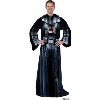 Star Wars Comfy Throw Tæppe med ærmer voksne-48 x 71 tommer er Darth Vader