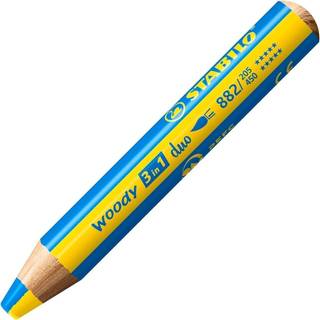 STABILO Woody Duo - 5 farveblyanter med 10 farver - tegn på glas og papir