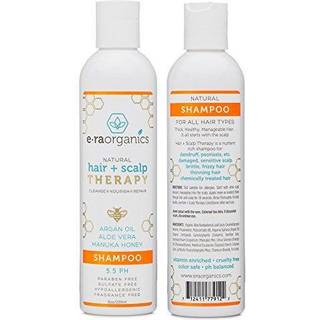 Era Organics Manuka Honey Dry Scalp Shampoo - Beroligende og fugtgivende shampoo til tør hovedbund og beskadiget hår - Familievenlig sulfatfri sh