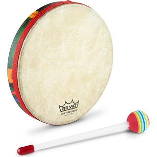 Remo Drum Kids Percussion Hand Drum 8 """" Diameter 1,25 """" Dybde Stof Rain Forest