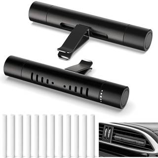Eorrzzy 2 pakker brugerdefineret billuftfriskere diffusor udluftning klip til tilbehør til bildekoration med 12 påfyldningspinde til bilkontor kø