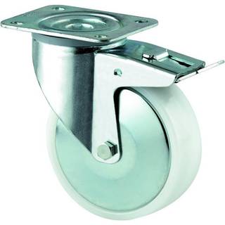 Drejeligt hjul m/ bremse Ø50 mm - maks. 50 kg