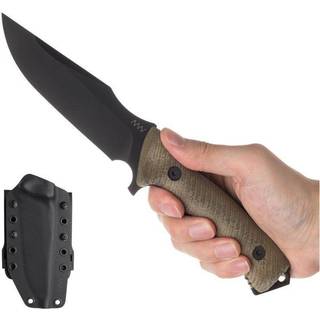 M311 Spelter - Elmax DLC - Micarta Olive kniv, Black Kydex
