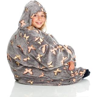 KANGURONE Sommerfugl Glow Hoodie Plaid til børn
