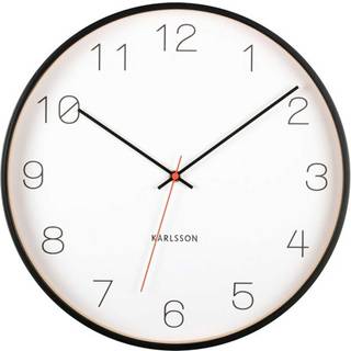 Karlsson Joy Wood Wall Clock Vægur KA5926BK - Unisex - 40 cm - Quartz