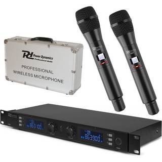 PD632H 2x 20-kanals digital UHF trådløst mikrofonsystem med 2 mikrofoner TILBUD