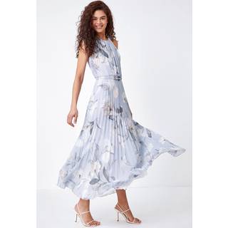 Roman Roman Lace Top Overlay Plisseret Midi Kjole