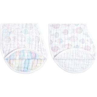 Aden + Anais aden + anais White Organic Cotton Muslin Burpy Bibs 2 Pack