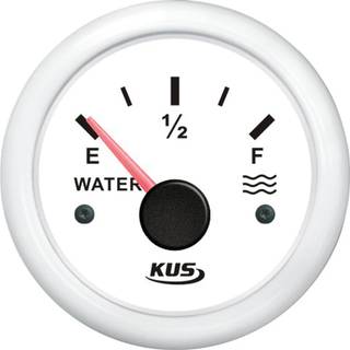 Vandtankmåler KUS, dugfri, Ø52 mm, 12 V / 24 V, 0 - 190 Ω, hvid