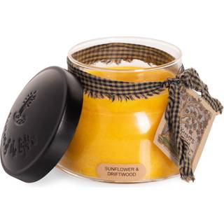 En glad Giver - Sunflower & Driftwood - 22oz Mama Scented Candle Jar with Lock - Keepers of the Light - 125 Hours Gift Candle Yellow