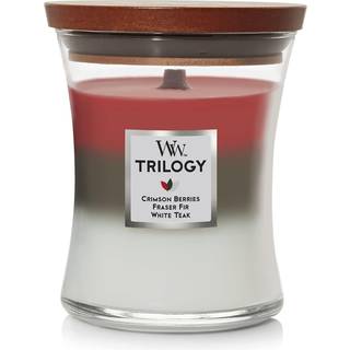 Woodwick Medium Hourglass Candle Winter Garland - Premium Soy Blend Wax Pluswick Innovation Wood Wick lavet i USA | Feriegaver til alle