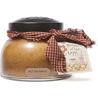En munter giver - Butter Maple Mama Duftende glas Jar Candle (22 oz) med Låg & Tro til Life Duft lavet i USA