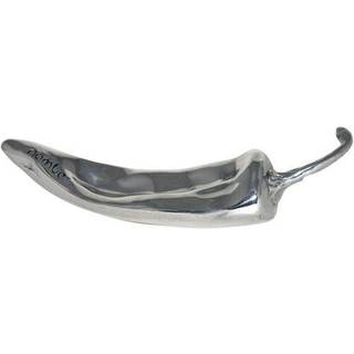 Nambe Chili Pepper Figurine | New Mexico Pepper Sculpture Home D? Cor | Sm? figurer desktop k?kken og boghylde -dekoration | Lavet af metallegeri