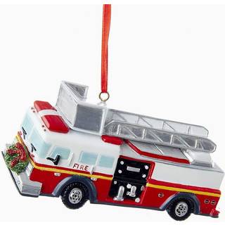 Kurt Adler Fire Truck med krans ornament jul