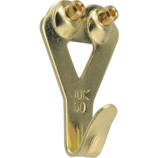 OOK 50674 Professionelt billede H?nger genanvendelige kunstkroge polstret messing 50 kg (10 s?t) guld