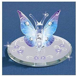 Glasbaron sommerfuglbl? med krystaller
