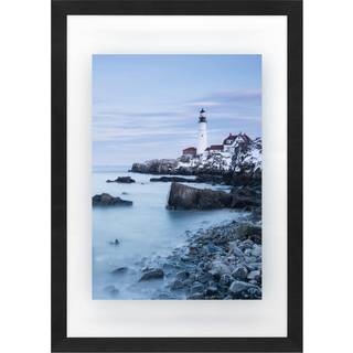 AmericanFlat 12x18 Flydende billedramme i sort - Brug som 12x18 ramme 8x10 flydende ramme eller 5x7 flydende ramme med poleret glas og h?ngende h