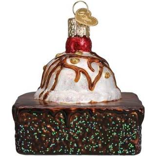 Old World Christmas Brownie a la Mode Glass Bl?st Ornament til juletr?