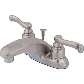 Kingston Brass KB8628FL 4 in. Centerset badev?relse vandhane b?rstet nikkel