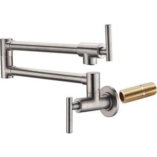 Sumerain Pot Filliver Faucet Wall Mount b?rstet nikkel finish og dobbelt svingfugerdesign