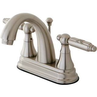 Kingston Brass KS7618GL 4 in. CenterSet badeværelse vandhane børstet nikkel