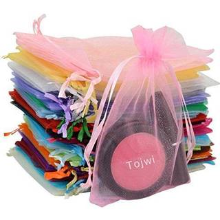 Tojwi 50pcs Organza Bags-mix Farve 3.54''x4.33 '' (9x11cm) Satin Drawstring Organza Pouch Wedding Party Favor Gift Bag Jewelry Watch Poss