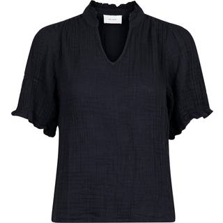 Odesa Linen Bluse, Black, 38