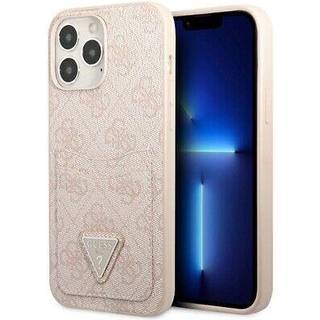 Guess 4G Triangle Logo Med kortplads cover til iPhone 13 Pro Max - pink