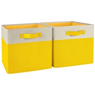 Riverridge Kids 2pc 10.5in to -tone foldning opbevaringsbin -s?t - gul