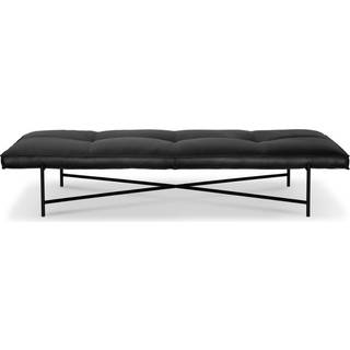 HANDVÄRK Furniture Daybed Black Frame Leather Black