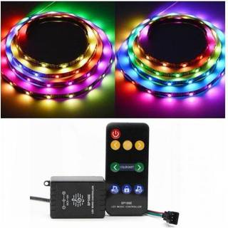 10 meter, 12 volt, 60 watt, 300 LED, MAGIC LED strip, vandtæt - WS2811 - KOMPLET SÆT - Magic sæt IP65 med 21 knappers controller