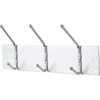 Metalv?gstativ Tre kugletippede dobbelt-hooks 18W x 3-3/4d x 7H Satin Metal