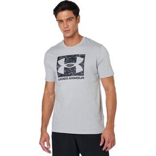 Under Armour ABC Camo Boxed Logo Men's Short Sleeve Mod Gray Light Heather / Black L