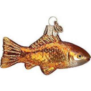 Old World Christmas Fish Collection Glass bl?st ornamenter til juletr? guldfisk