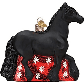 Old World Christmas Ornaments Friesian Horse Glass Blæst ornamenter til juletræ