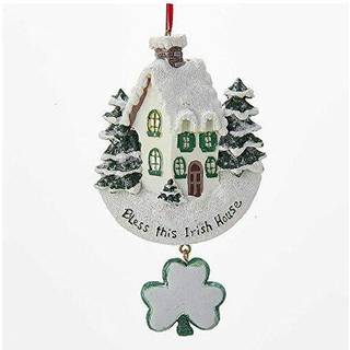 Kurt Adler """" Velsign dette irske hus """" med dingle shamrock ornament