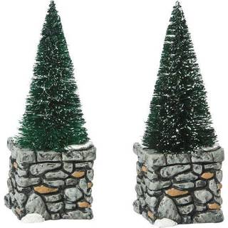Afdeling 56 Tilbeh?r til landsbyer Limestone Topiaries tilbeh?rsfigur (s?t af 2) (809358)