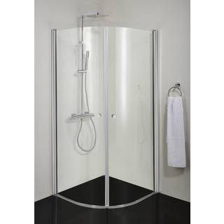 BUET HJØRNE 90X90X195 KLARGLAS